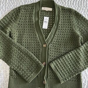 NWT Loft Crocheted Cardigan